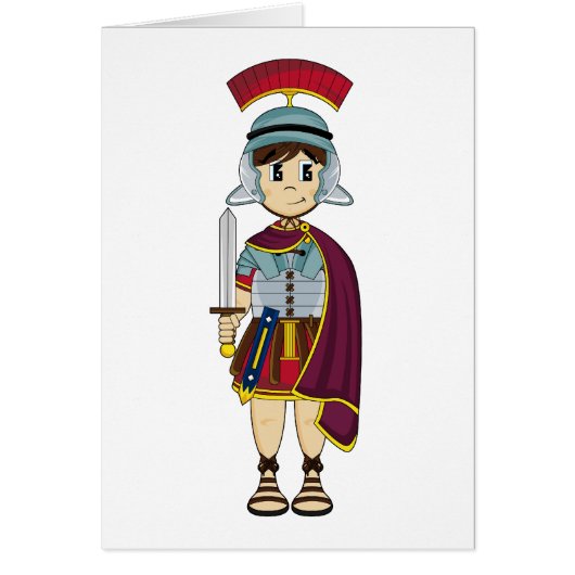 Cute Roman Soldier Card (Front)