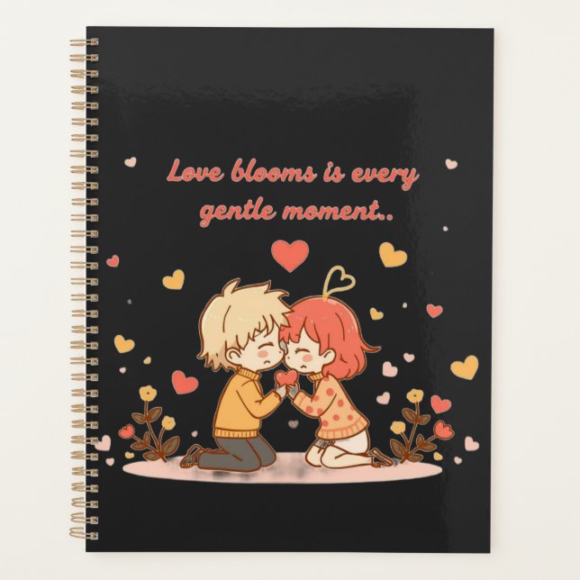 Cute Romantic Anime Couple - Love Moment Planner (Front)