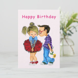 Cute Romantic Couple Birthday Card