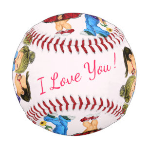 Cute Romantic Couple - Love - Kiss - I Love You Baseball