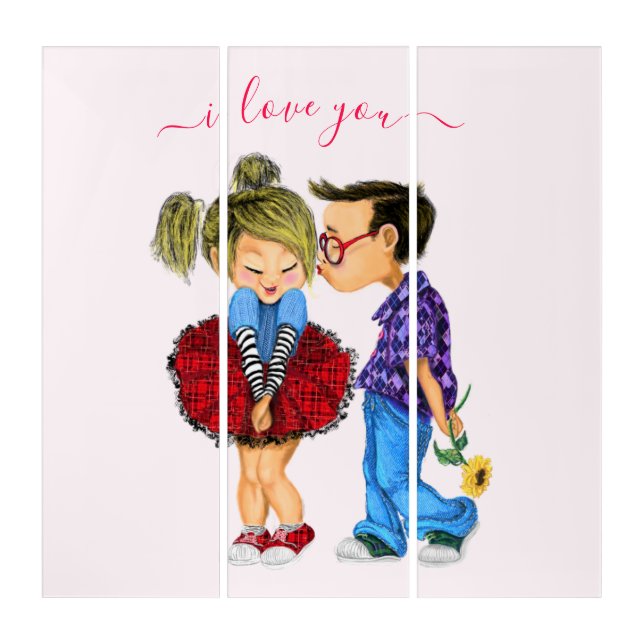 Cute Romantic Couple Triptych (Front)