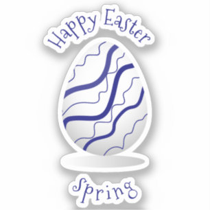 Cute  Romantic  Happy Easter Minimalist cartoon Sticker