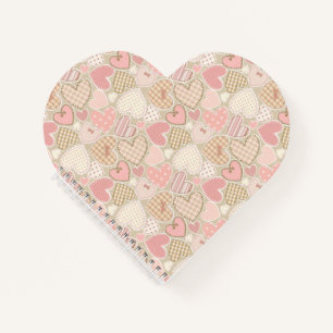 Cute Romantic Hearts Pattern Notebook