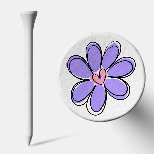 Cute Romantic Love Heart Doodle Flower Girly Golf Tees (Combo)