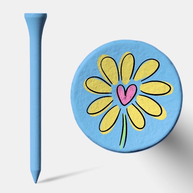 Cute Romantic Love Heart Doodle Flower Girly Golf Tees (Combo)