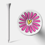 Cute Romantic Love Heart Pink Daisy Girly Golf Tees<br><div class="desc">Cute Romantic Love Heart Pink Daisy Girly Golf Tees features a simple pink daisy flower doodle with a cute heart in the center. Perfect Valentine's Day,  Christmas,  Birthday and Mother's Day gifts for golfers. Created by Evco Studio www.zazzle.com/store/evcostudio</div>