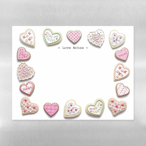 Cute Romantic Love Hearts Candy Love Notes Magnetic Dry Erase Sheet