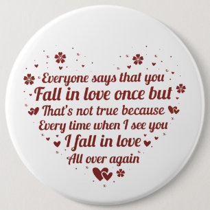 cute romantic love poem memory button