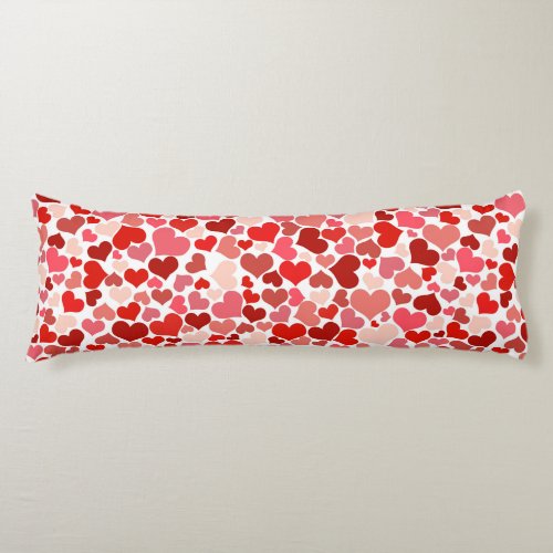 Cute Romantic Pink Red Hearts Bedding Body Pillow