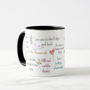 Cute Romantic Quotes Aesthetic Mug Art