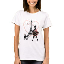 Cute romantic vintage girl silhouette walking