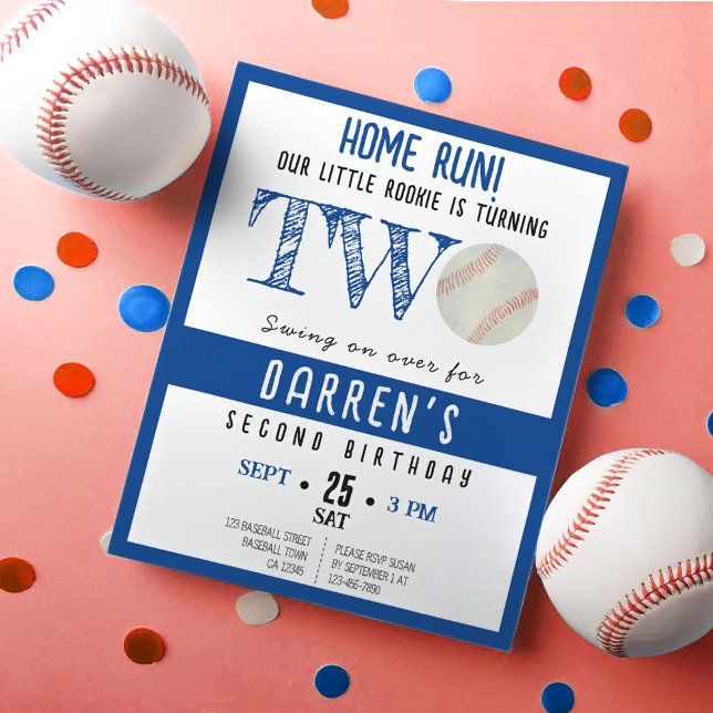 Cute Rookie Baseball Budget Boy 2nd Birthday (Creator Uploaded)