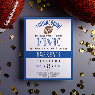 Cute Rookie Football Budget Boy Birthday