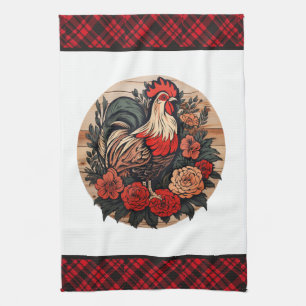 Cute rooster lovers Country kitchen Kitchen Towel