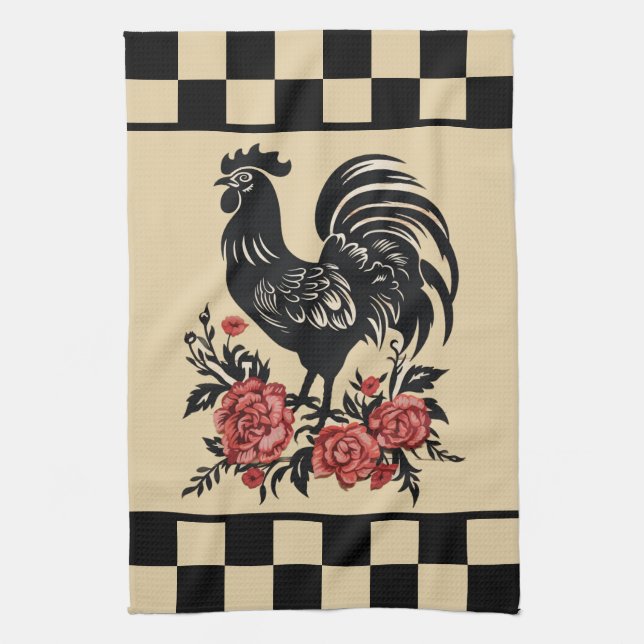 Cute rooster lovers Country kitchen  Towel (Vertical)