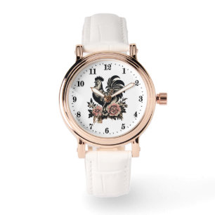 Cute rooster lovers farm animal watch