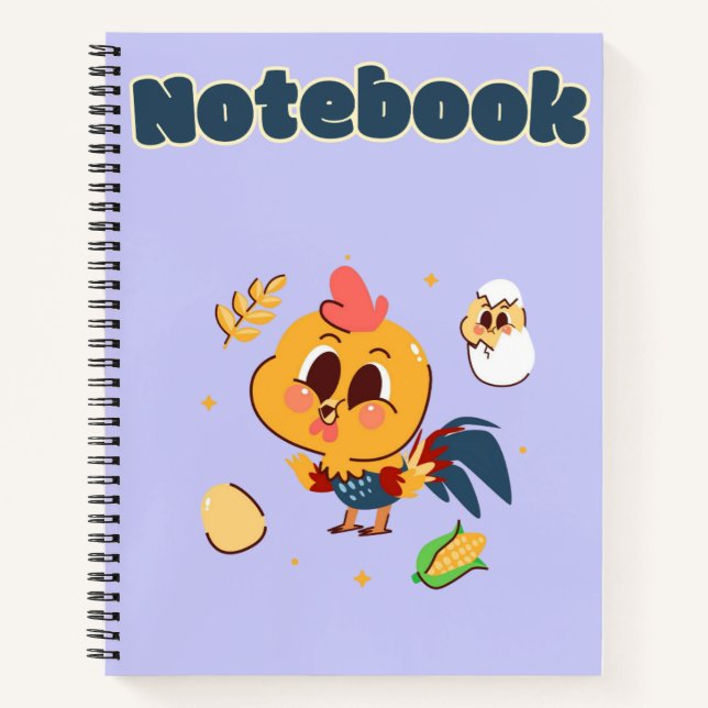 Cute Rooster ✨🧡🐓 Notebook (Front)
