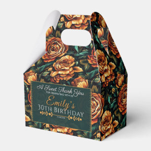 Cute Rose Birthday Favor Box For Vintage Birthday