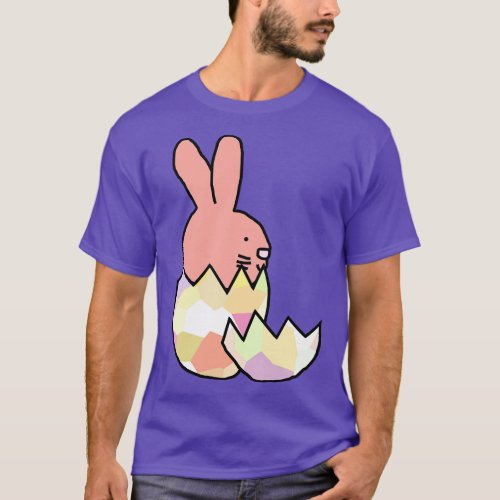 Cute Rose Bunny Rabbit Hatching from Egg T_Shirt