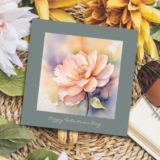 Cute Rose Elegant Chic valentine's card