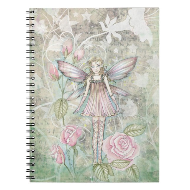 Cute Rose Fairy Notebook (Front)