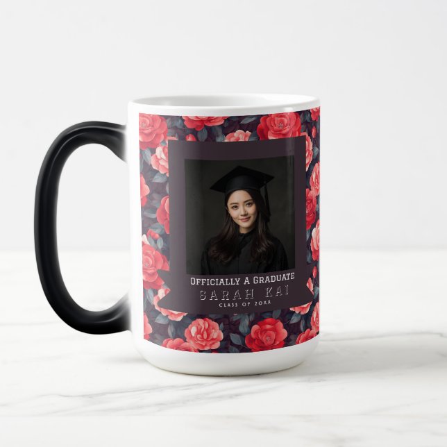 Cute Rose Flower Certified Engineer Color Morph Mug (Left)
