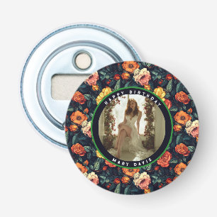 Cute Rose Flower Spring Birthday Bottle Opener