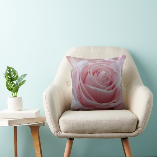 Cute Rose Flower Throw Pillow (Chair)