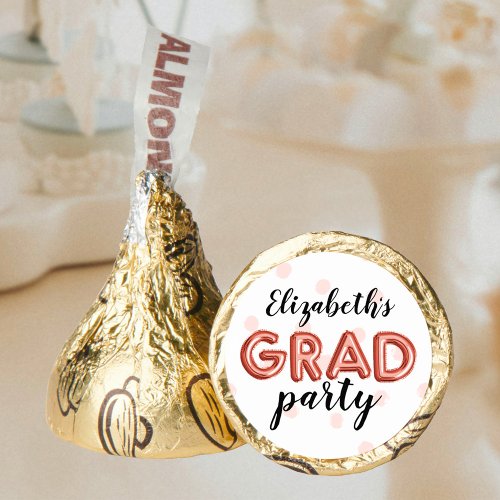 Cute Rose Gold Balloon Letters Grad Party Hersheys Kisses