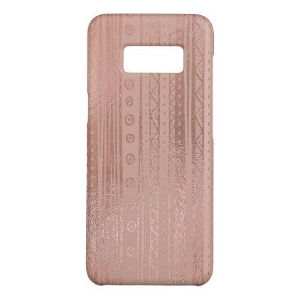 Cute Rose Gold Foil Boho Tribal Pattern Case-Mate Samsung Galaxy S8 Case