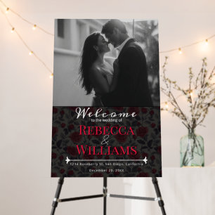 Cute Rose Welcome Wedding Signs