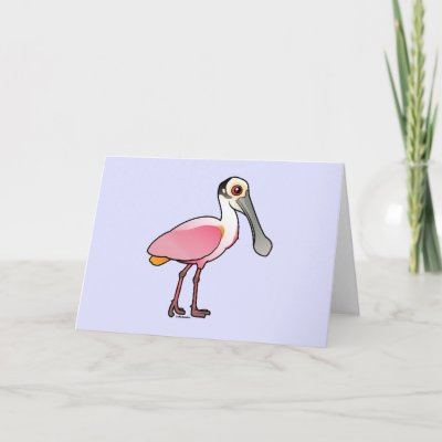 Cute Roseate Spoonbill by Birdorable