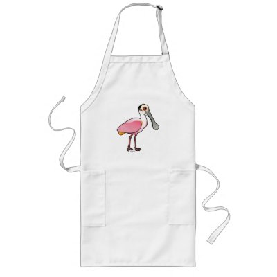Cute Roseate Spoonbill T-Shirt Long Apron