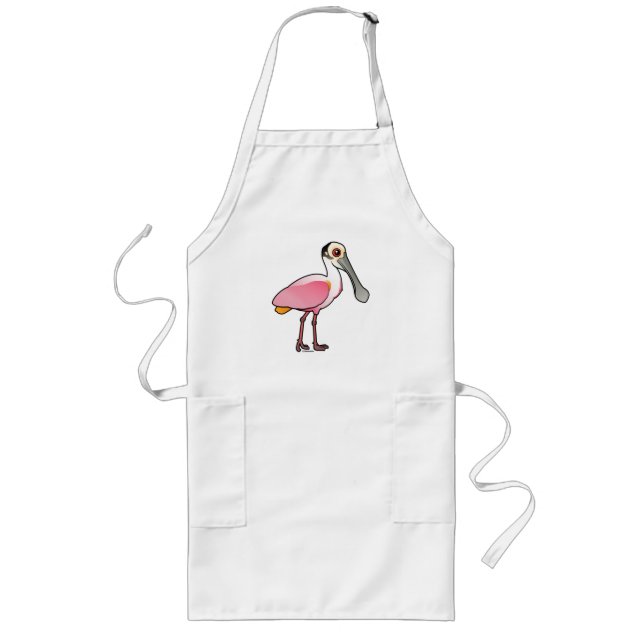 Cute Roseate Spoonbill T-Shirt Long Apron (Front)