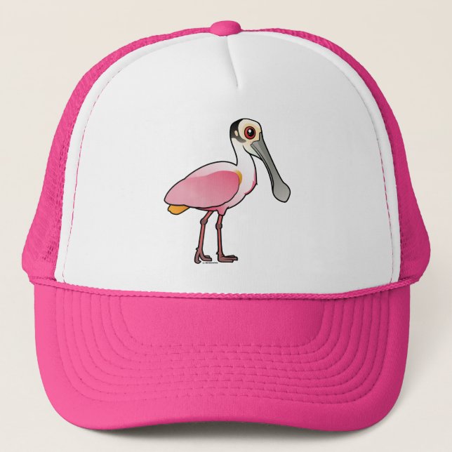 Cute Roseate Spoonbill Trucker Hat (Front)