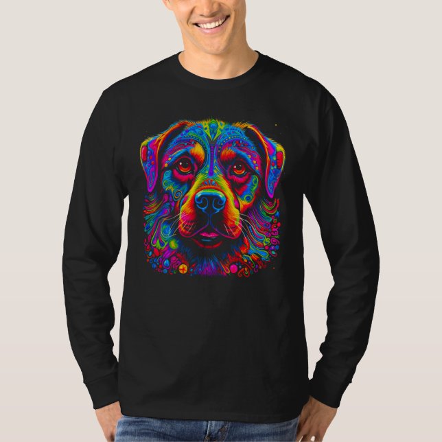 Cute Rottweiler Dog Design T-Shirt (Front)