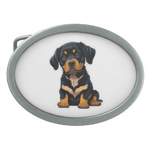 Cute Rottweiler - Gifts for Rottweiler Dog Owners Belt Buckle