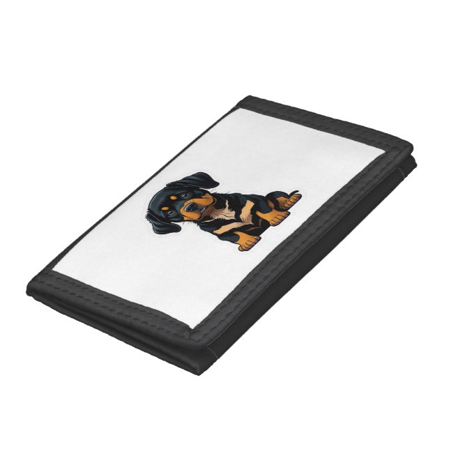 Cute Rottweiler - Gifts for Rottweiler Dog Owners  Trifold Wallet (Bottom)