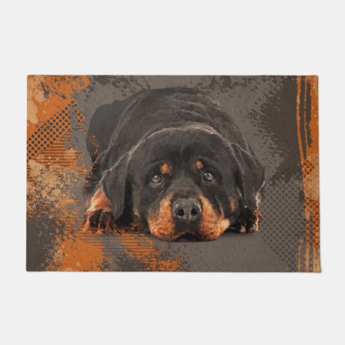 Cute Rottweiler  _ Metzgerhund Doormat
