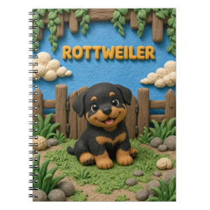 Cute Rottweiler Puppy, Baby Dog Notebook