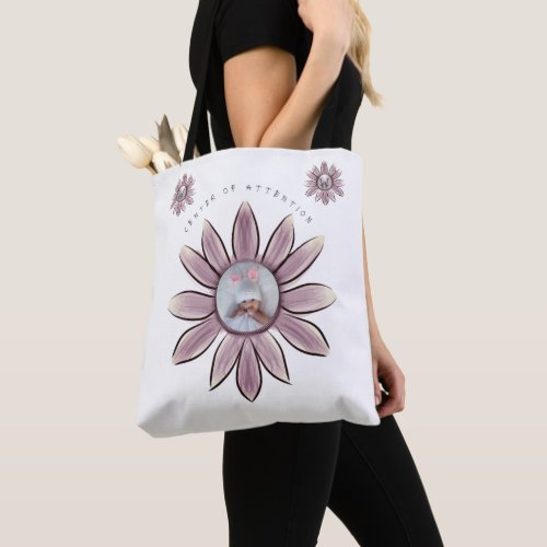 Cute Round Baby Photo Sunflower Daisy Pink Blush Tote Bag