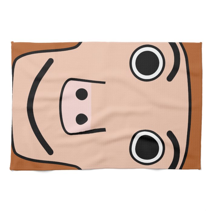 Cute Round Cartoon Monkey Face Hand Towels