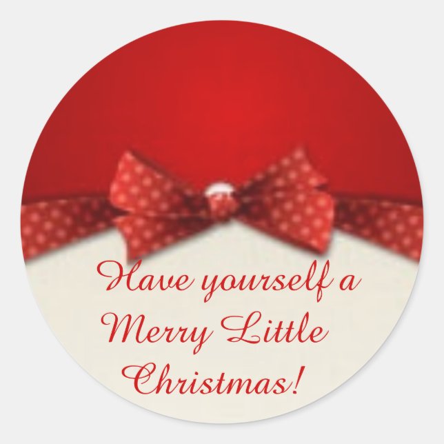 Cute Round Christmas Stickers (Front)