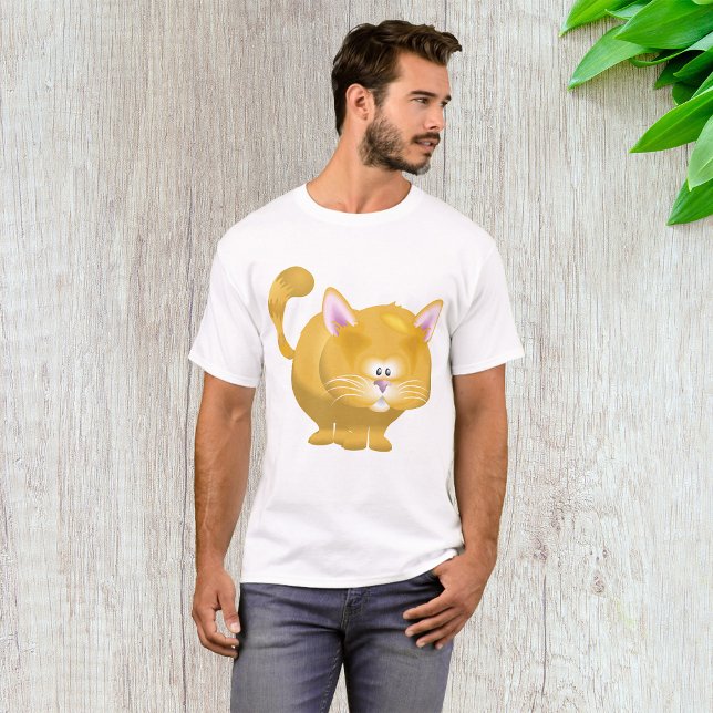 Cute Round Ginger Tabby Cat T-Shirt (Creator Uploaded)