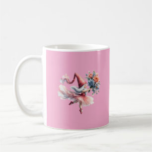 Cute Round Gnome in Pink Tutu Men's T-Shirt Coffee Mug