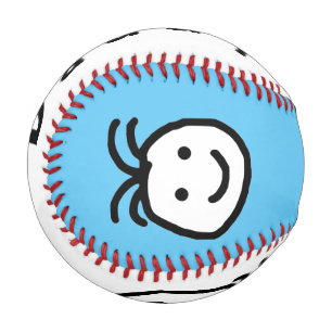 Cute Round Happy Face Daddy Fathers Day Blue Baseball