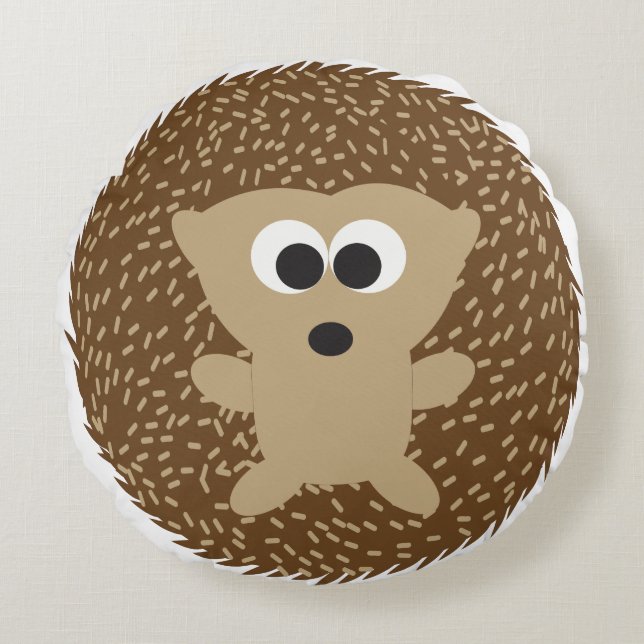 Cute Round Hedgehog Pillow (Front)