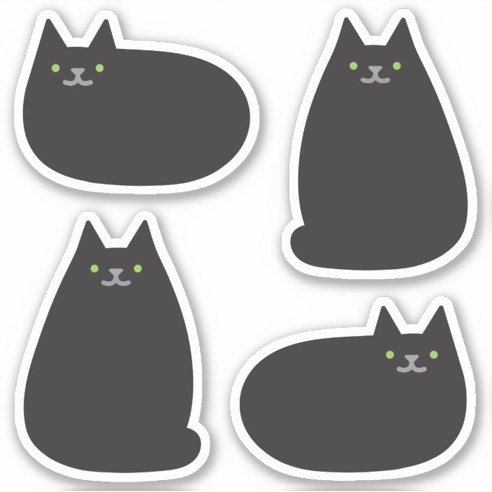 black cat sticker