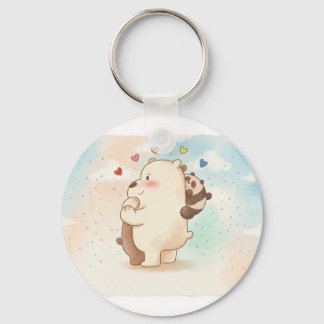 Cute, round key chain