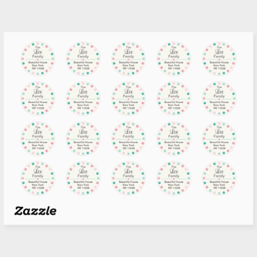 Cute Round Labels (sweet) Zazzle